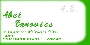 abel banovics business card